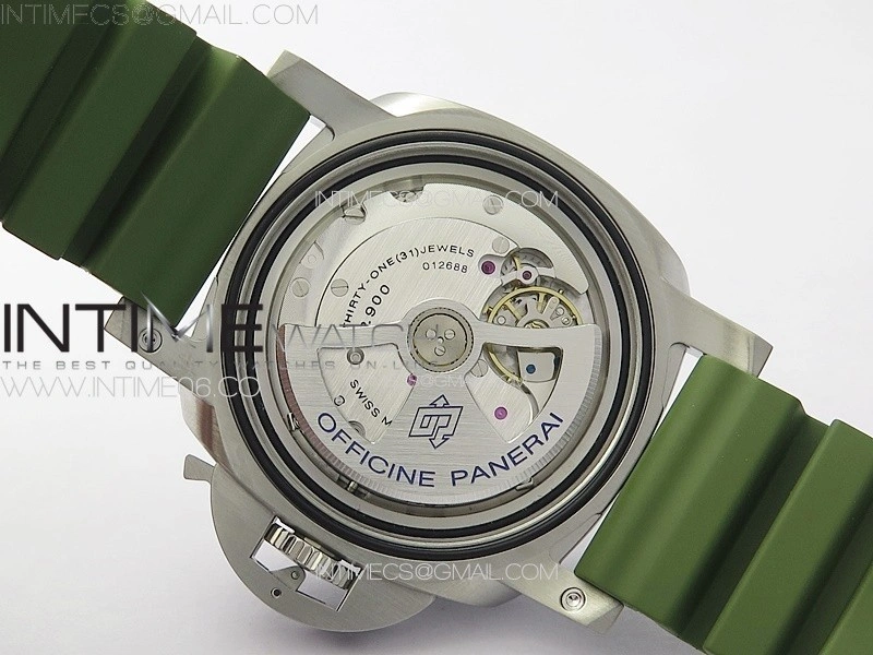 PAM1226 Y VSF 1:1 Best Edition White Dial on Green Rubber Strap P.900 Super Clone